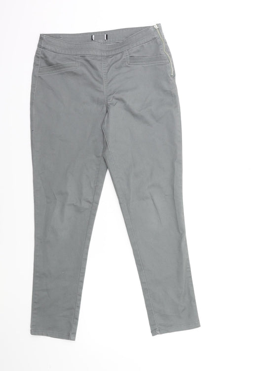 Preworn Womens Grey  Denim Skinny Jeans Size 30 in L27 in