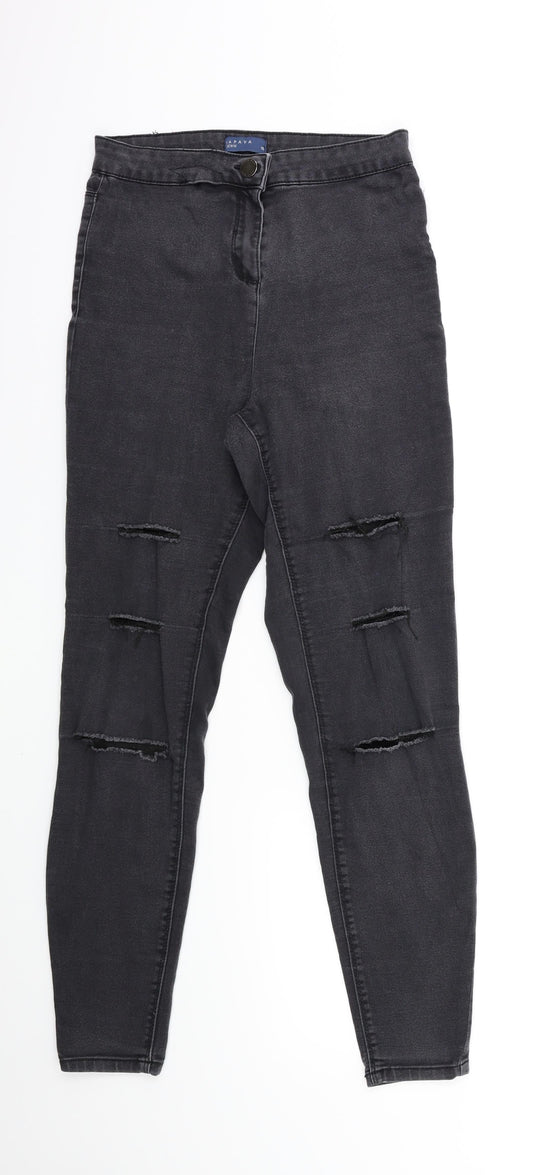 Papaya Womens Grey  Denim Skinny Jeans Size 10 L26.5 in