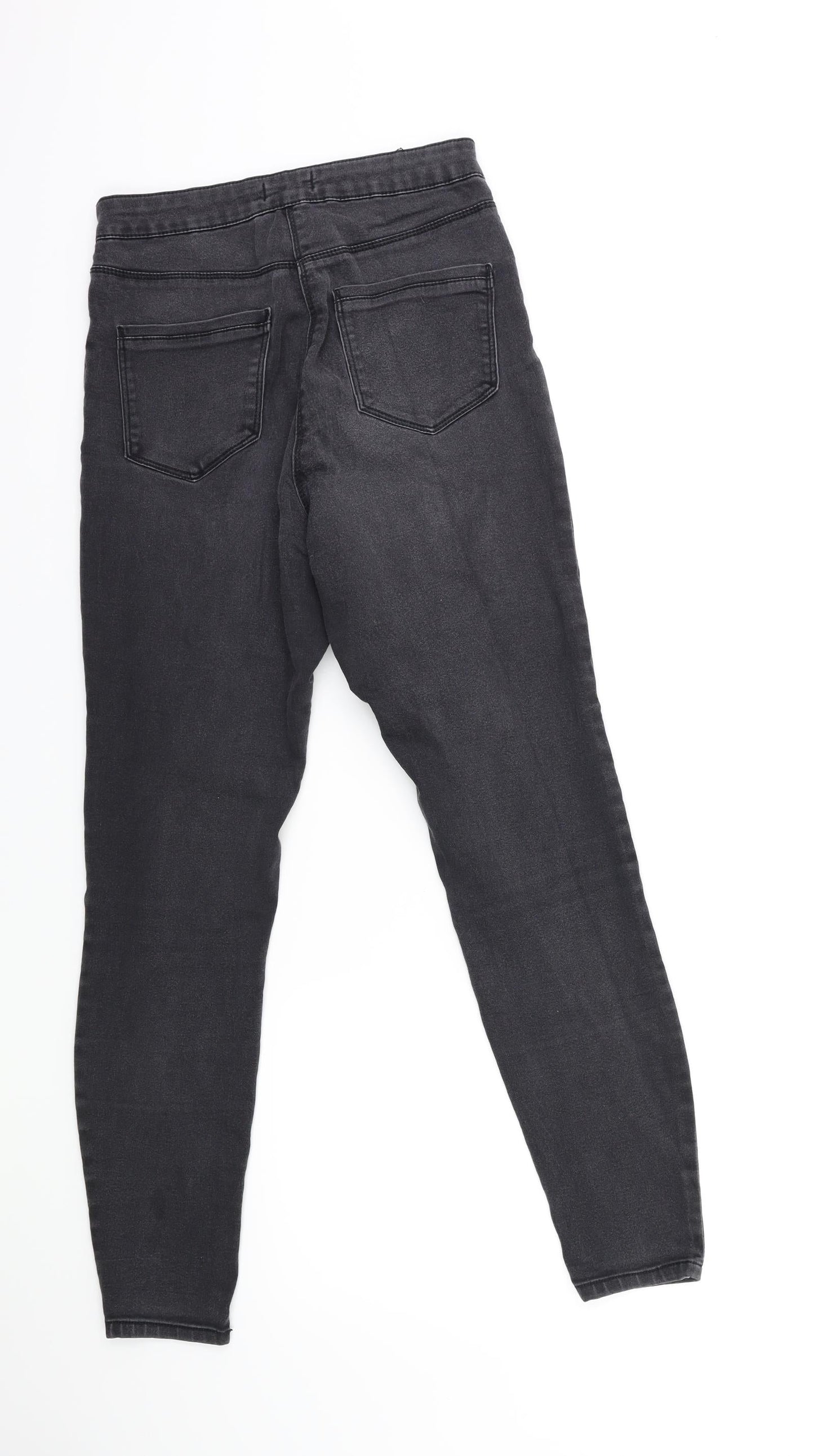 Papaya Womens Grey  Denim Skinny Jeans Size 10 L26.5 in