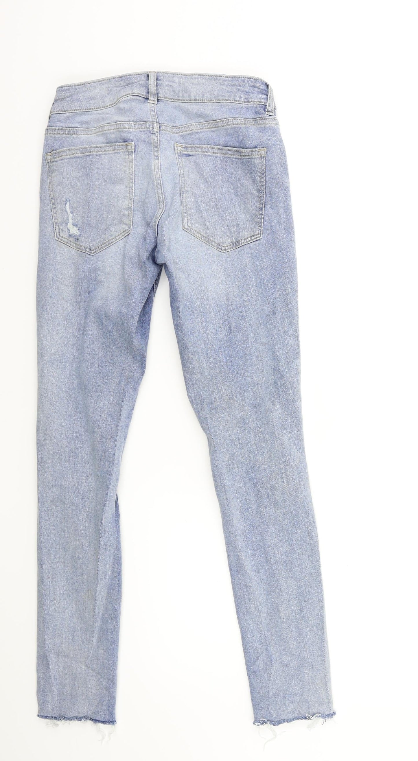 H&M Womens Blue  Denim Skinny Jeans Size 10 L28 in