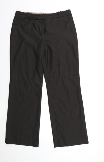 Next Womens Brown Striped  Trousers  Size 34 in L30 in