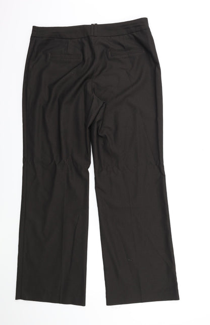 Next Womens Brown Striped  Trousers  Size 34 in L30 in