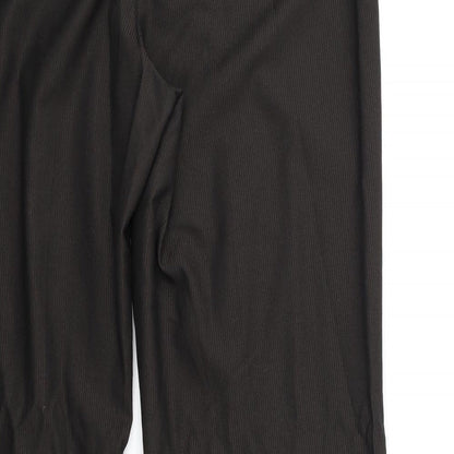 Next Womens Brown Striped  Trousers  Size 34 in L30 in