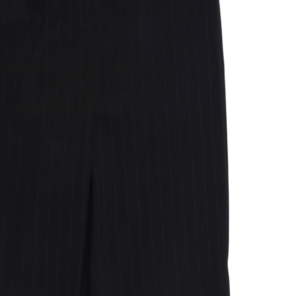 Preworn Womens Black Striped  Trousers  Size 36 in L30 in