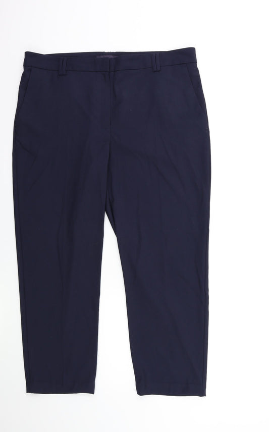 Marks and Spencer Womens Blue   Trousers  Size 14 L25 in