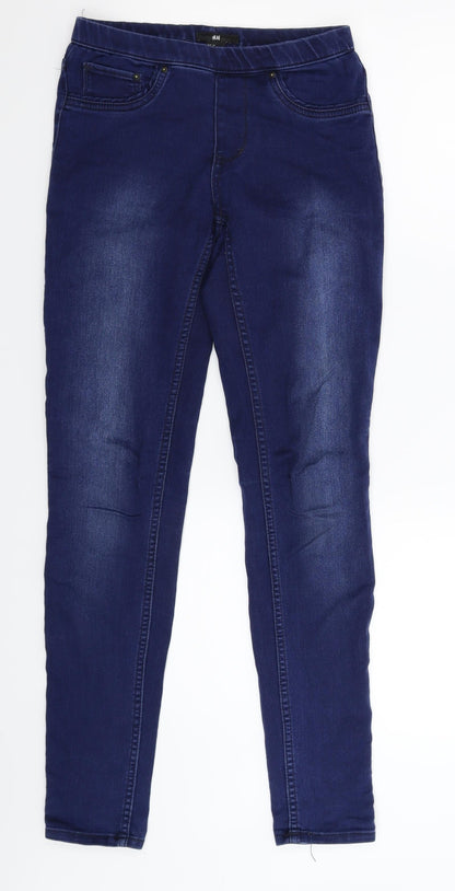 Preloved H&M Womens Blue  Denim Jegging Jeans Size 6 L29 in - Front