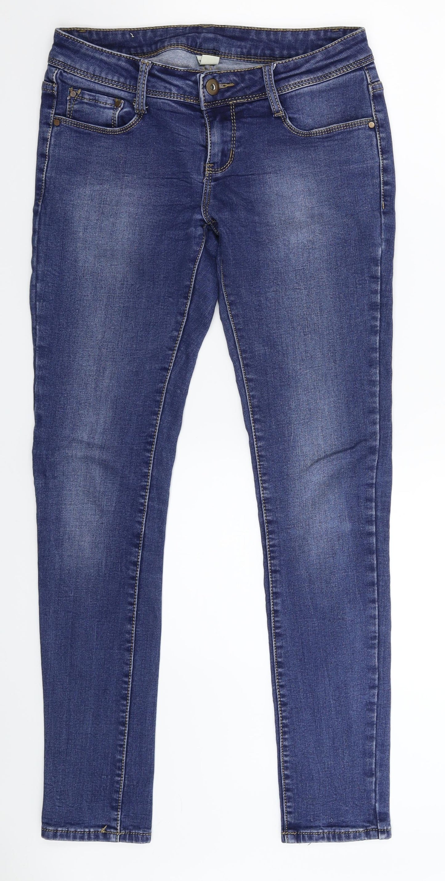 Preworn Womens Blue  Denim Skinny Jeans Size 30 in L29 in