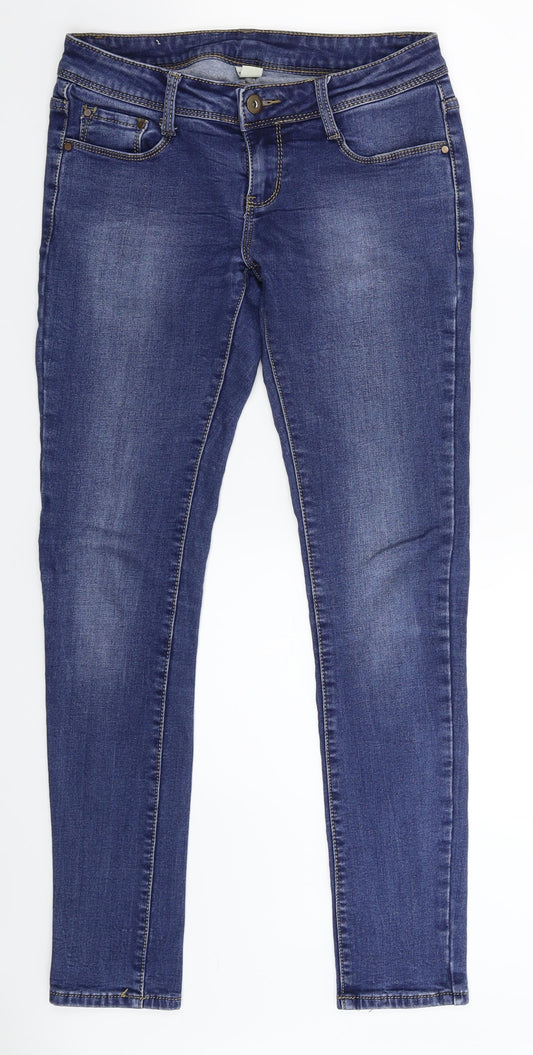 Preworn Womens Blue  Denim Skinny Jeans Size 30 in L29 in