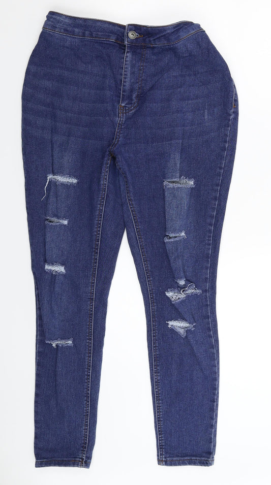 Preworn Womens Blue  Denim Skinny Jeans Size 30 in L27 in