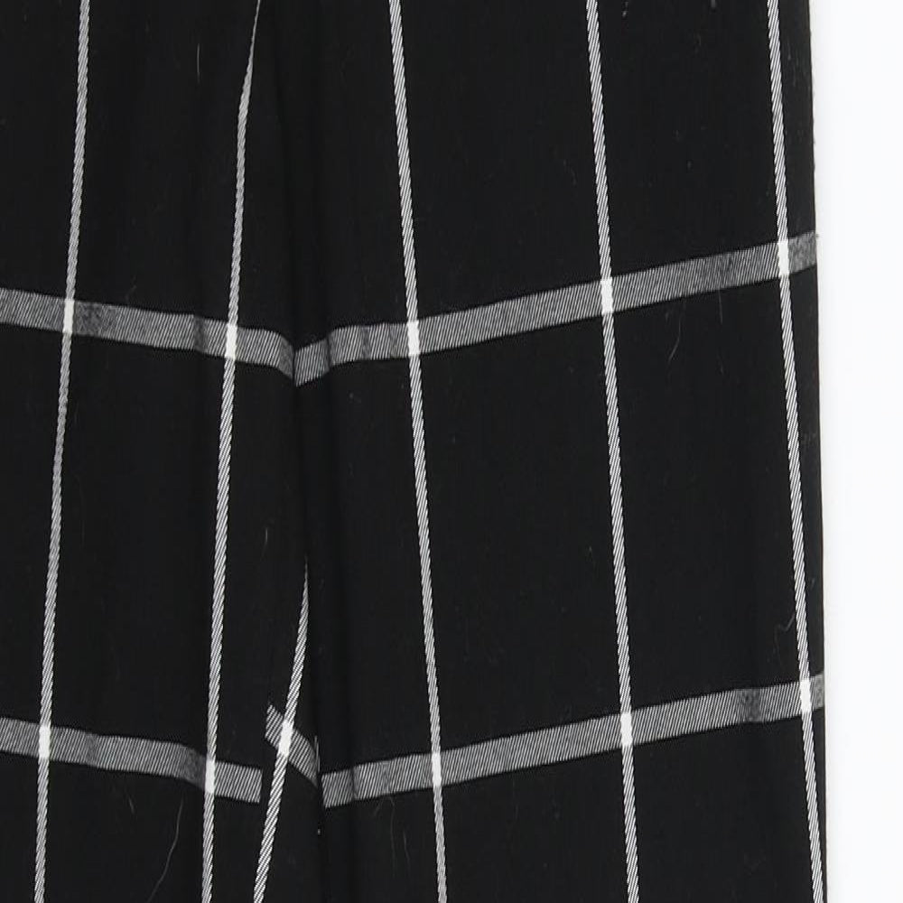 bonprix Womens Black Check  Capri Trousers Size 30 in L30 in