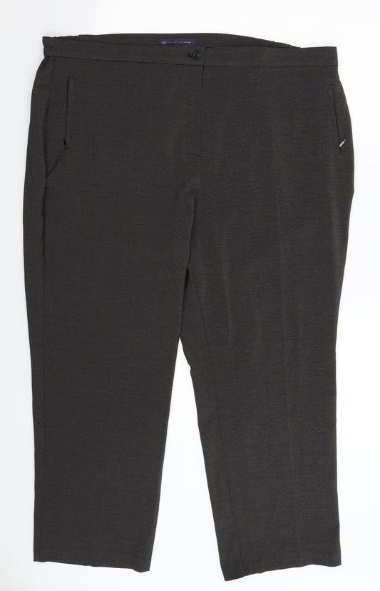Marks and Spencer Womens Black   Trousers  Size 20 L28 in