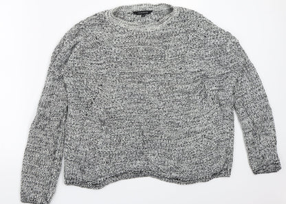 Preloved Peacocks Womens Grey   Pullover Jumper Size M - Front