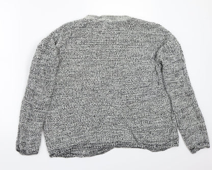 Preloved Peacocks Womens Grey   Pullover Jumper Size M - Back