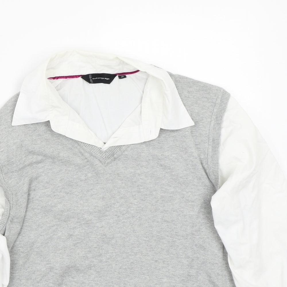 Cutting Edge Womens Grey   Pullover Jumper Size M