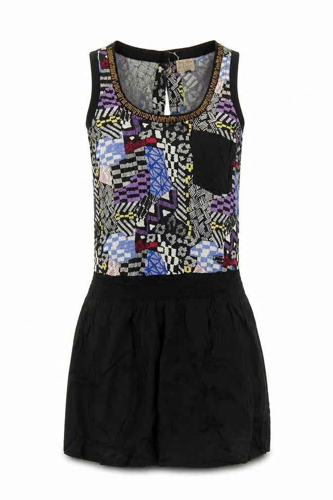 River Island Womens Black Geometric  A-Line  Size 8