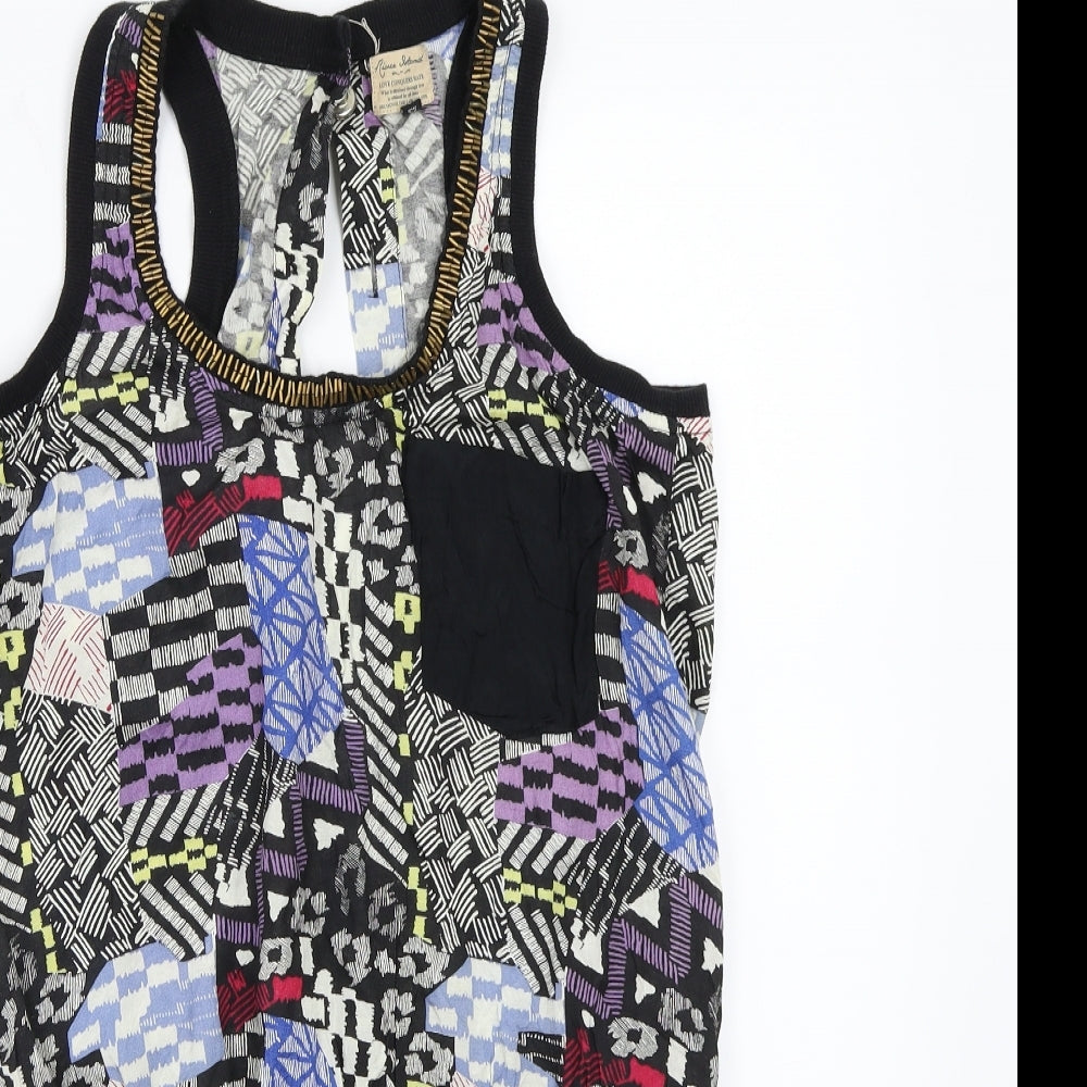 River Island Womens Black Geometric  A-Line  Size 8
