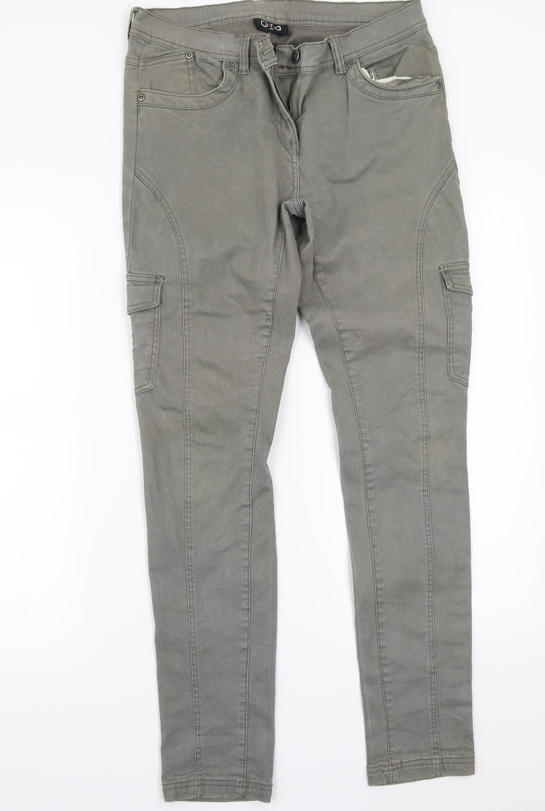 Gina Womens Grey   Straight Jeans Size 42 L30 in