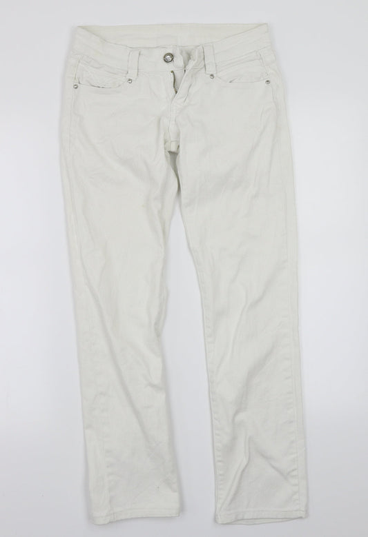 Preworn Womens White   Straight Jeans Size 36 L27 in
