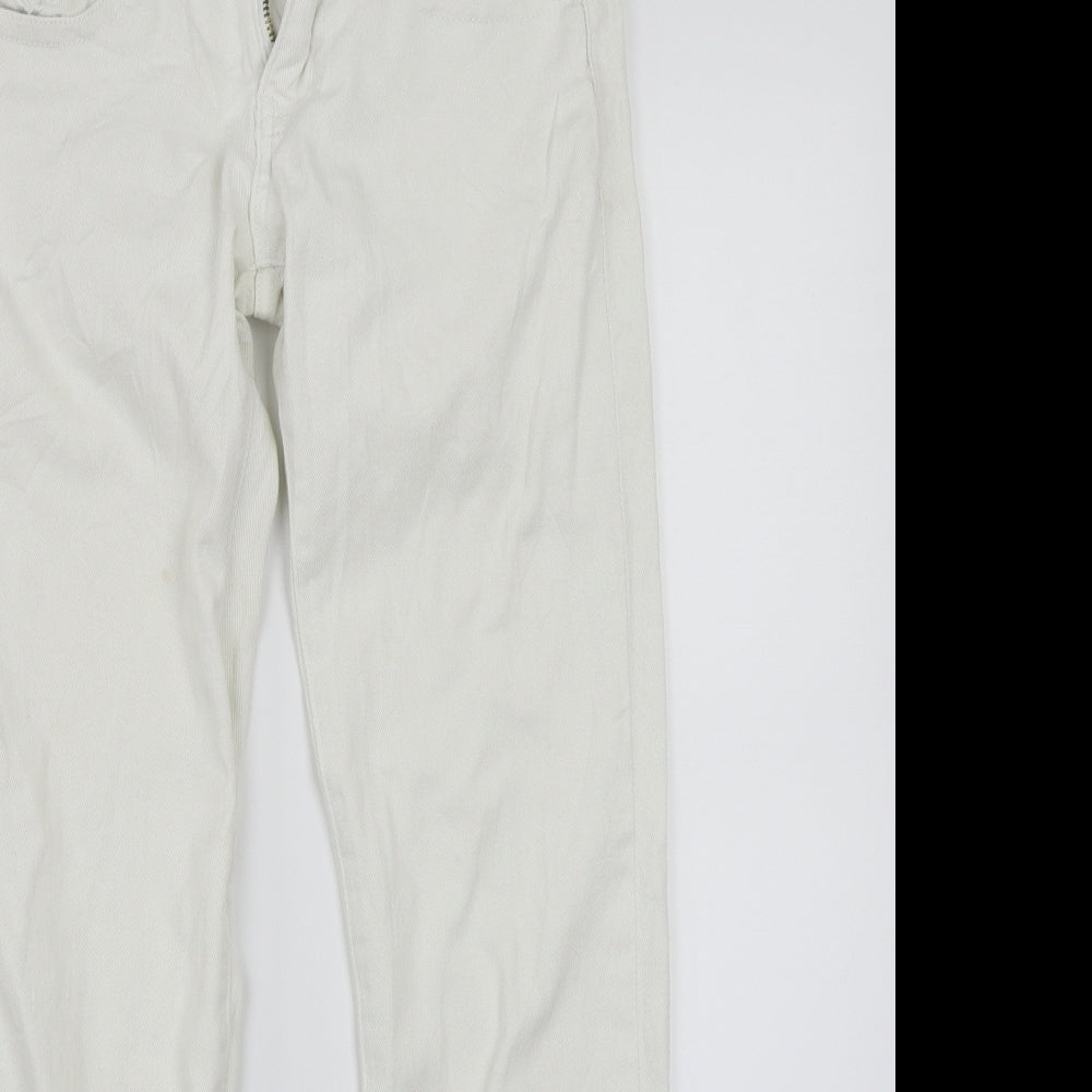 Preworn Womens White   Straight Jeans Size 36 L27 in