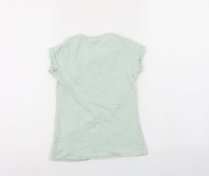 Preloved Lee Cooper Girls Green   Basic T-Shirt Size 7-8 Years - Back