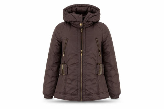 Denim & Co. Womens Brown   Windbreaker Coat Size 10
