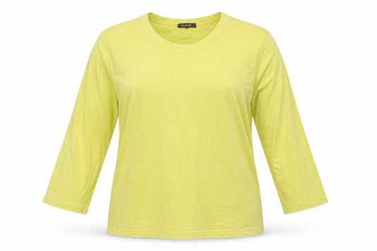 APANAGE Womens Yellow   Basic T-Shirt Size XL