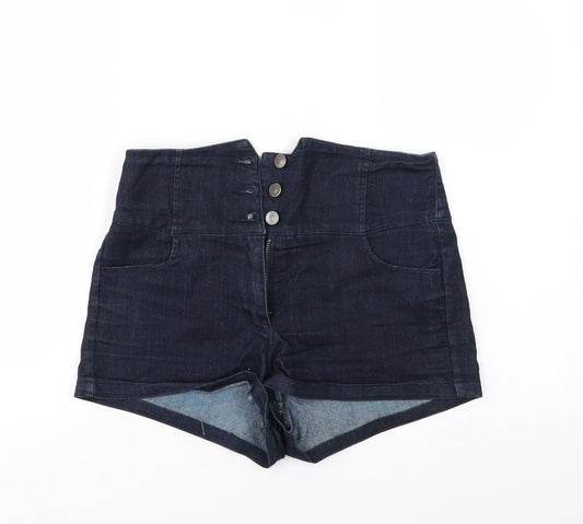 FOREVER 21 Womens Blue   Mom Shorts Size 28 in
