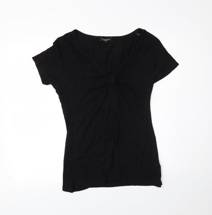 Preloved Debenhams Womens Black   Basic T-Shirt Size 14 - Front