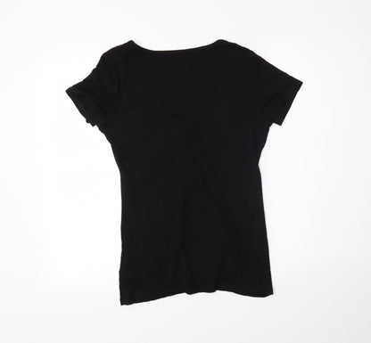 Preloved Debenhams Womens Black   Basic T-Shirt Size 14 - Back