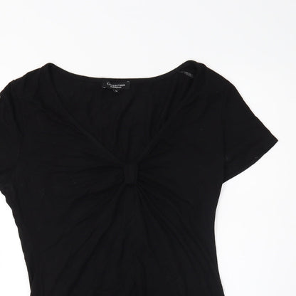 Preloved Debenhams Womens Black   Basic T-Shirt Size 14 - Detail