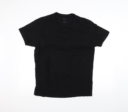 Identic Womens Black   Basic T-Shirt Size L