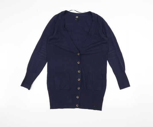 H&M Womens Blue   Cardigan Jumper Size S