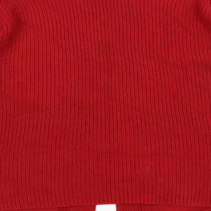 Marks & Spencer Womens Red  Knit Jacket Coatigan Size 18