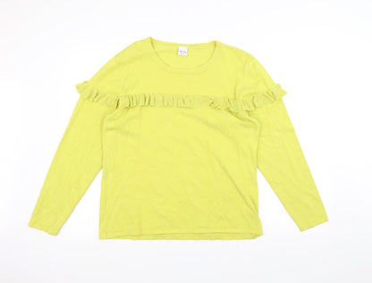 Preloved Stock shop Womens Yellow   Basic T-Shirt Size L - Front