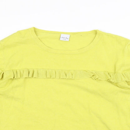 Preloved Stock shop Womens Yellow   Basic T-Shirt Size L - Detail