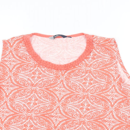 Preloved ISLE Womens Orange   Basic T-Shirt Size L - Detail