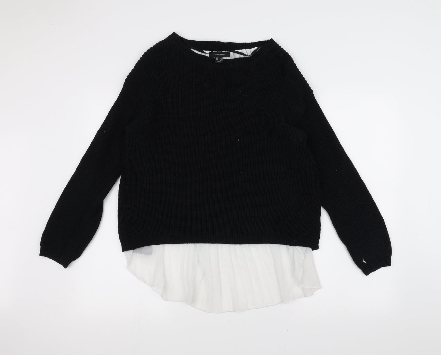 Atmosphere Womens Black  Knit Pullover Jumper Size 12
