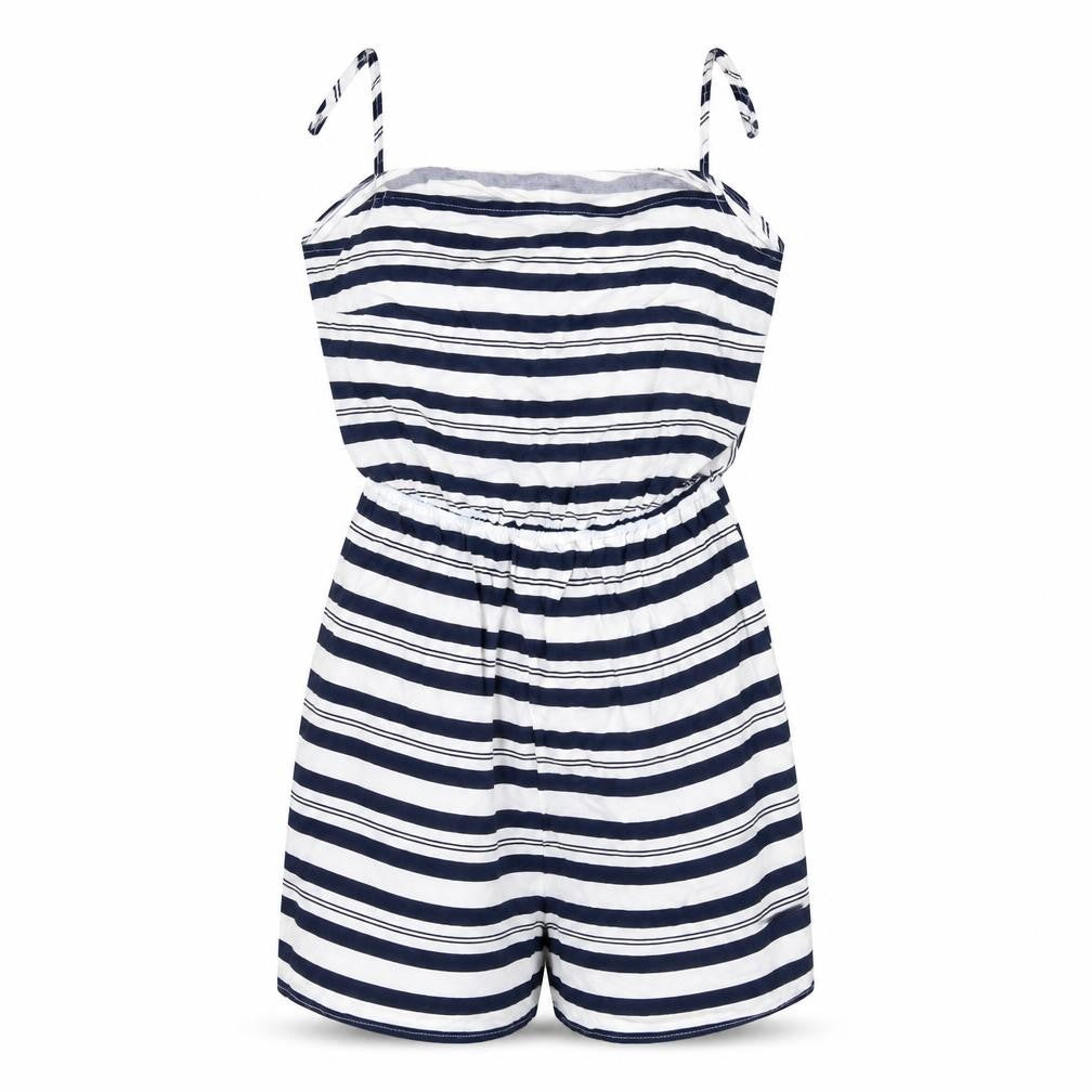 H&M Womens White Striped  Jumpsuit One-Piece Size 12