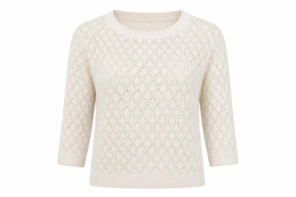 Pure & Natural Womens White   Pullover Jumper Size S