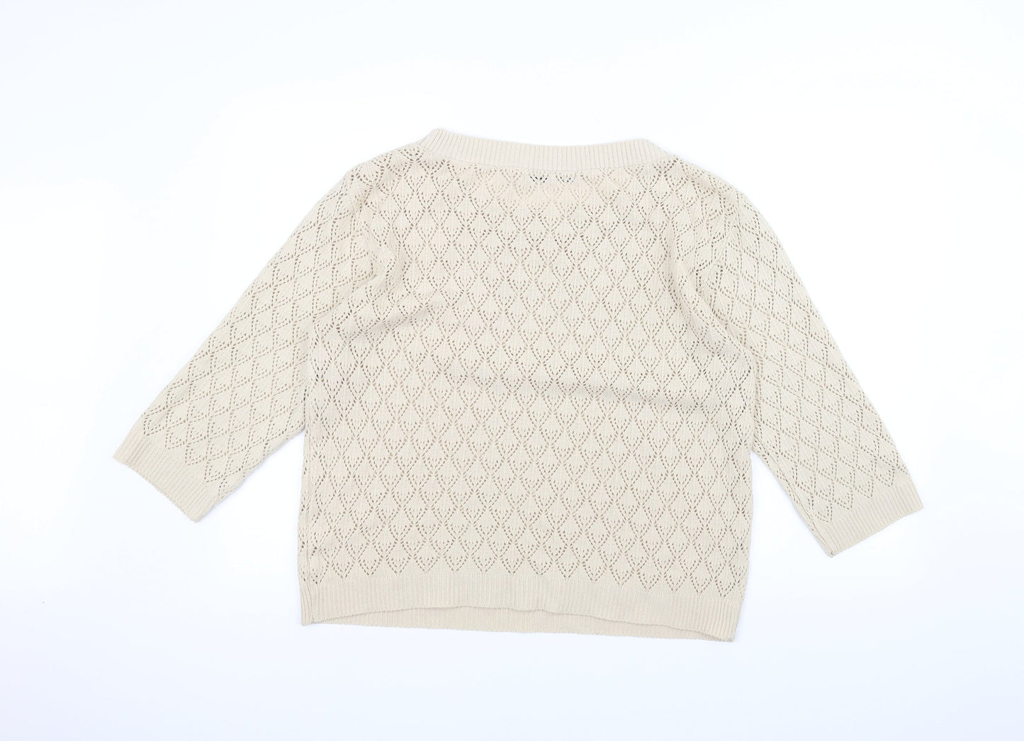 Pure & Natural Womens White   Pullover Jumper Size S
