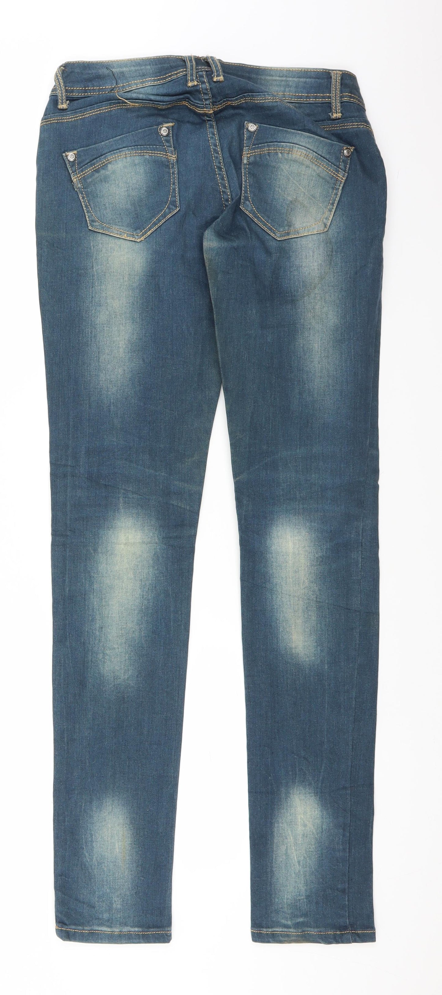 Preworn Womens Blue  Denim Straight Jeans Size M L31 in