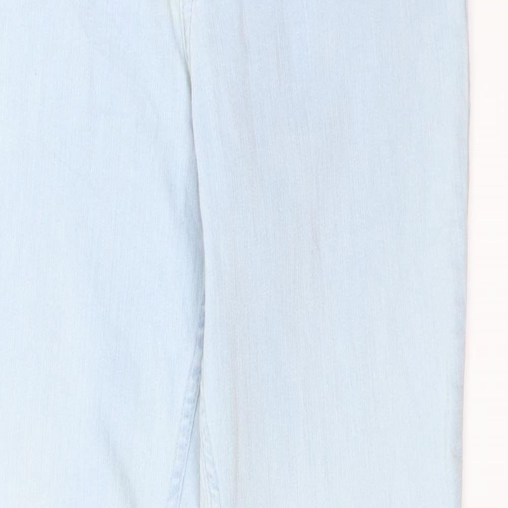 Preworn Womens Blue  Denim Straight Jeans Size 14 L30 in
