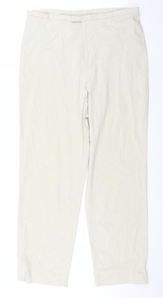 Delta Burke Womens Ivory   Trousers  Size 34 in L28 in