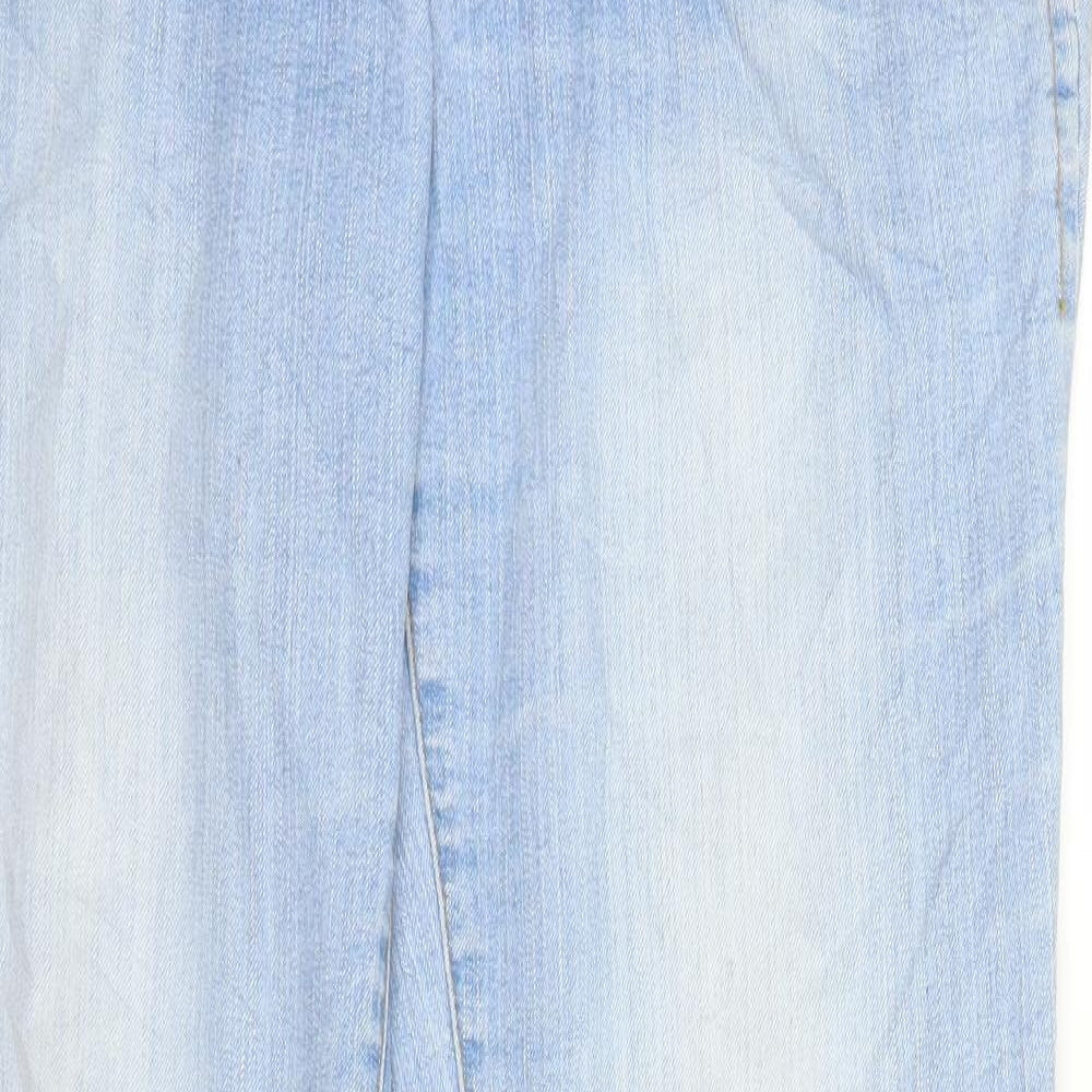 Pieces Womens Blue  Denim Straight Jeans Size 35 in L31 in