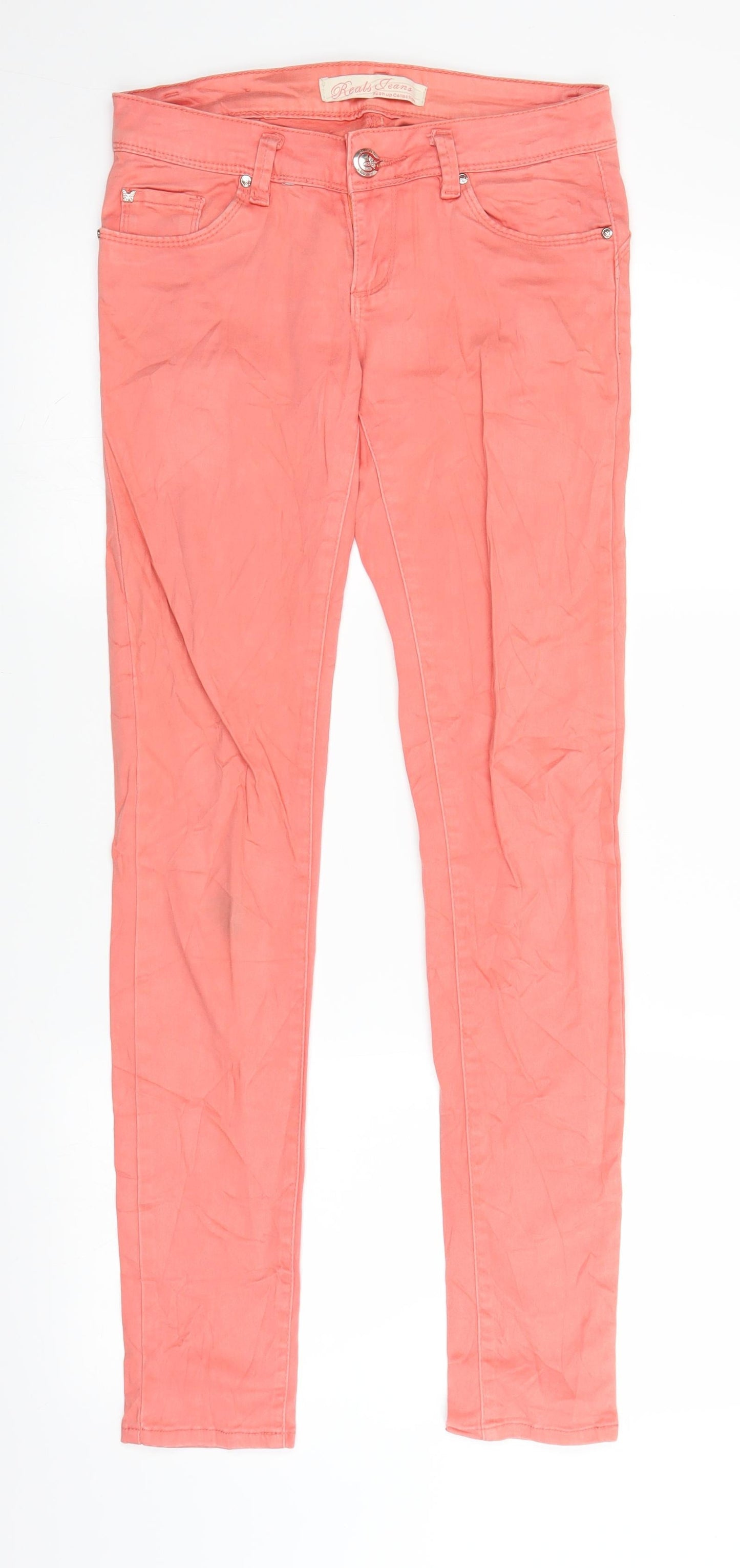 Reals Jeans Womens Pink  Denim Straight Jeans Size 29 in L30 in