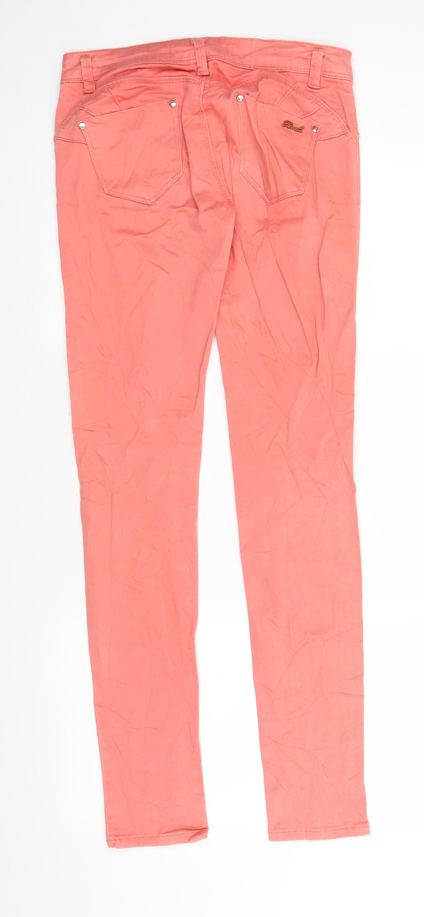 Reals Jeans Womens Pink  Denim Straight Jeans Size 29 in L30 in