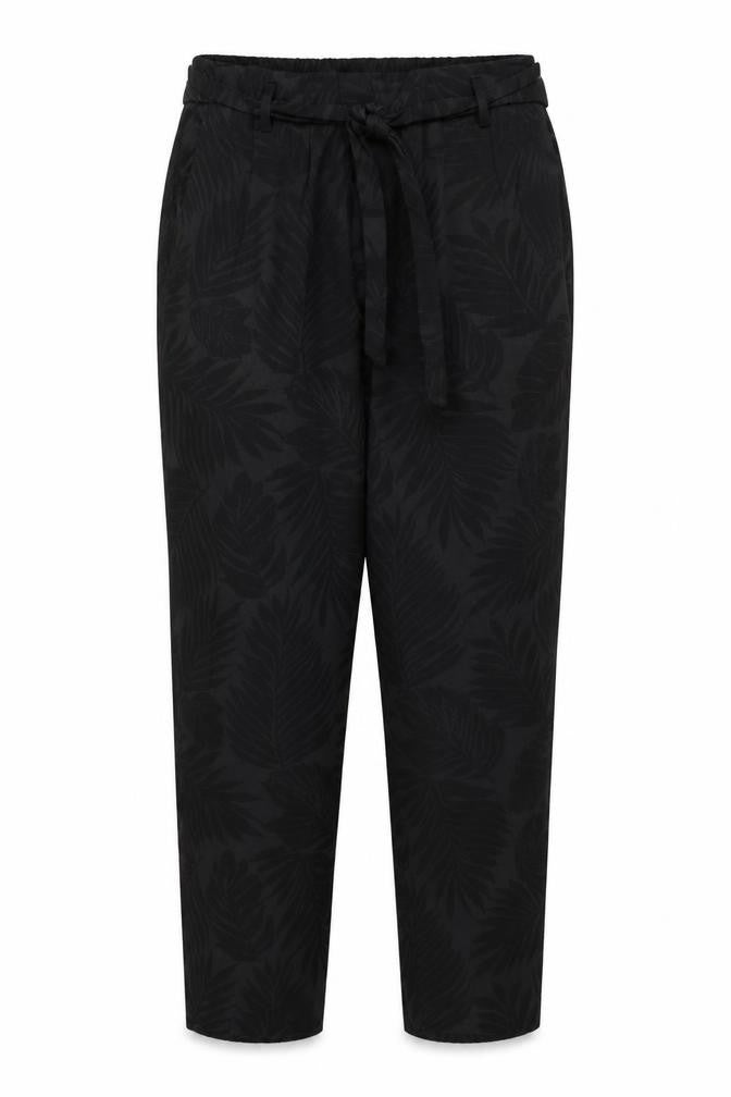 F&F Womens Black Floral  Trousers  Size 12 L25 in
