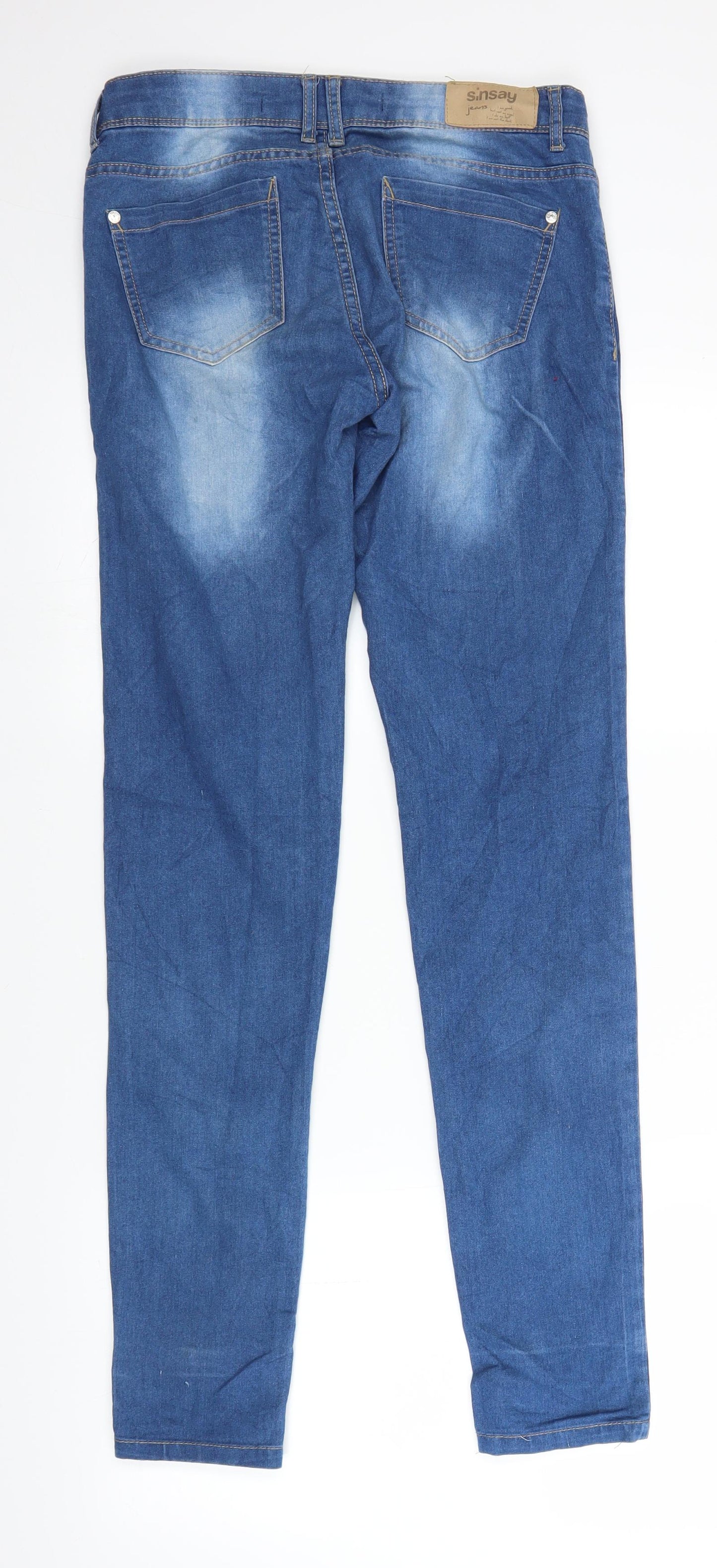 Sinsay Womens Blue  Denim Straight Jeans Size 8 L30 in
