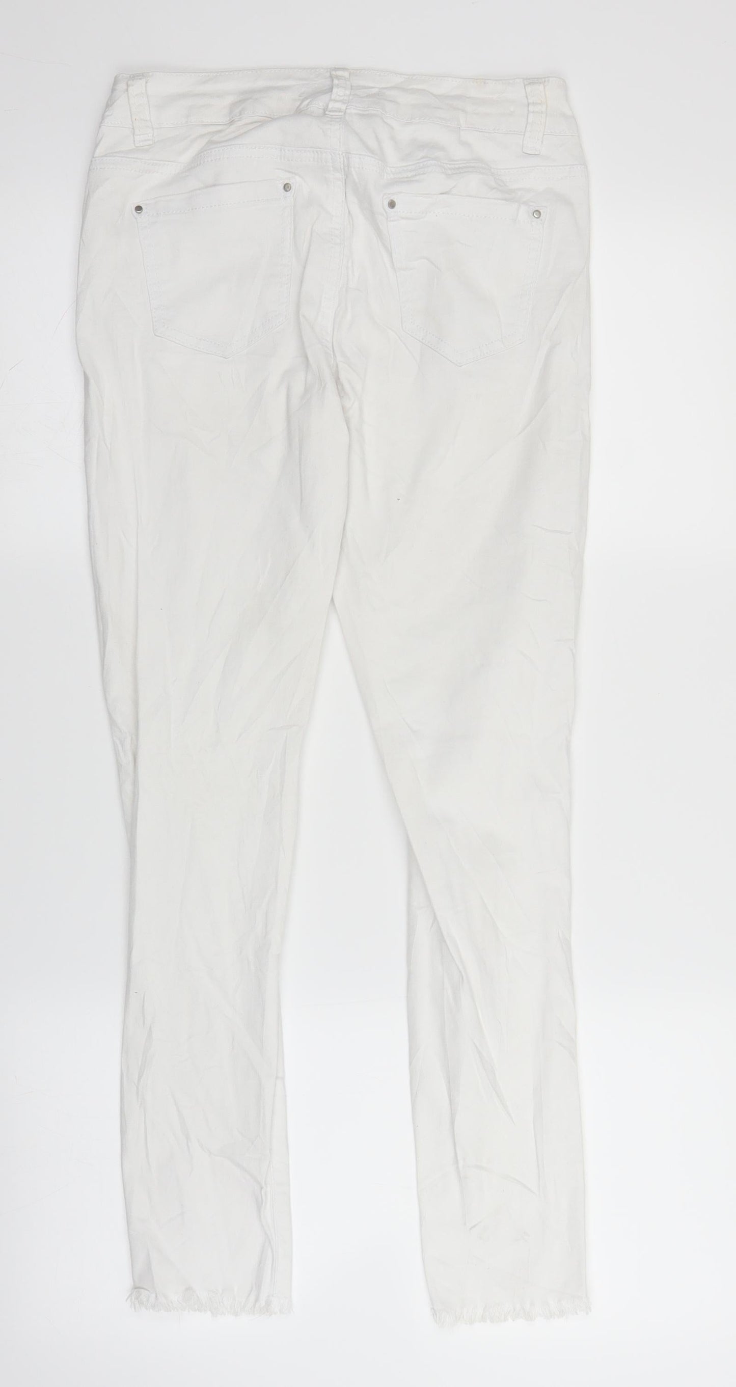 Goodies Womens White  Denim Straight Jeans Size 10 L27 in