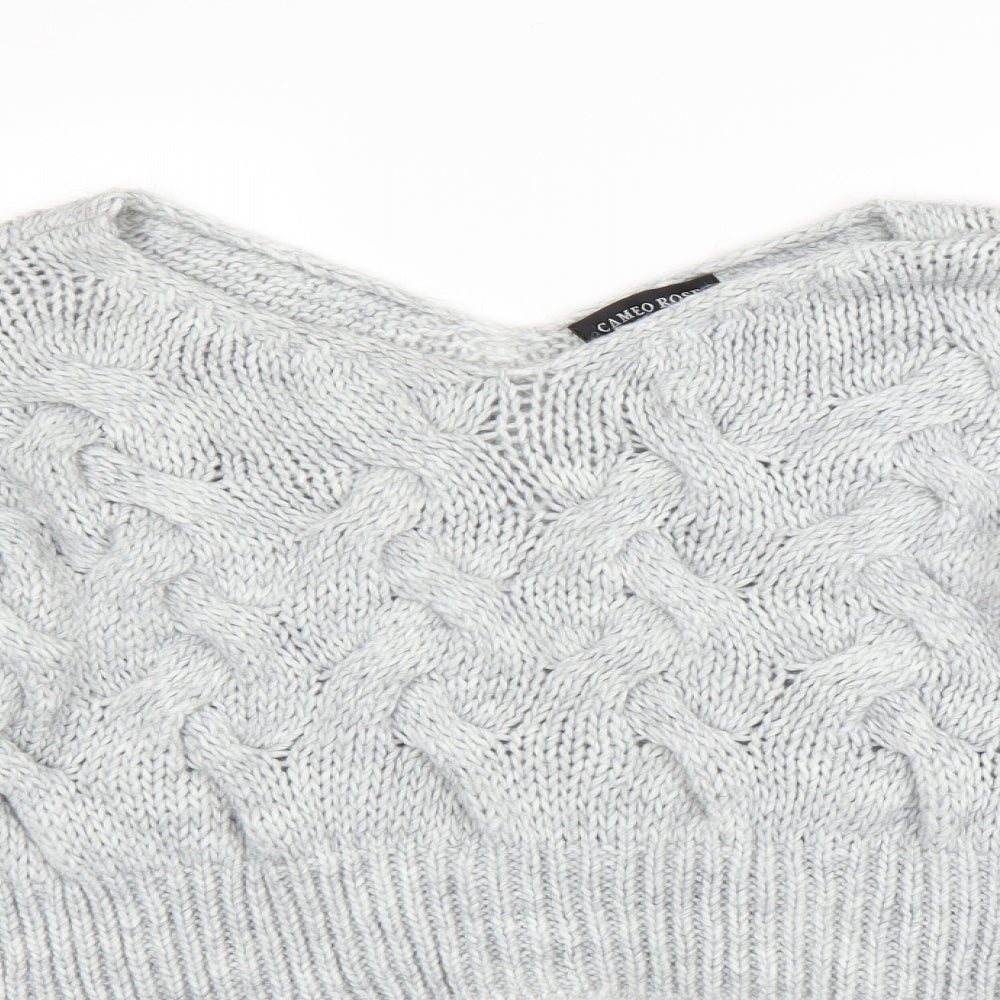 Cameo Womens Grey  Knit Pullover Jumper Size M